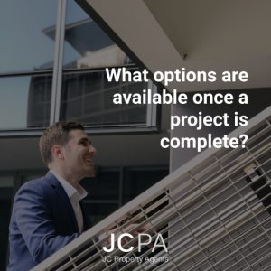 What options are available once a project is complete?