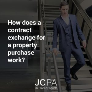 How does a contract exchange for a property purchase work?