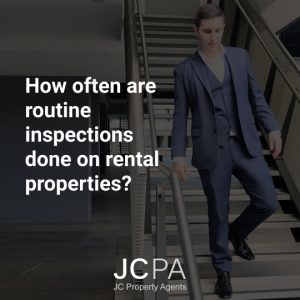 How often are routine inspections done on rental properties?