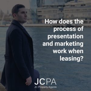 How does the process of presentation and marketing work when leasing?